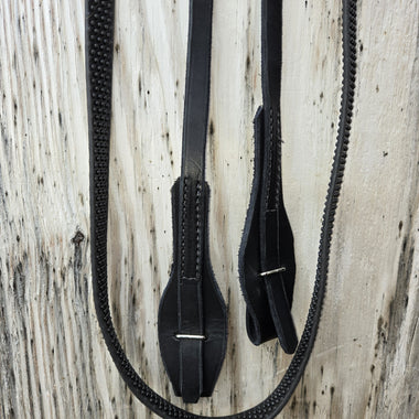 Quick Connect  Leather Reins with Pebble Grip Rubber